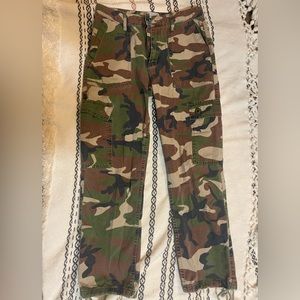 Urban Outfitters cami pants with zip fly and drawstring cuffs.